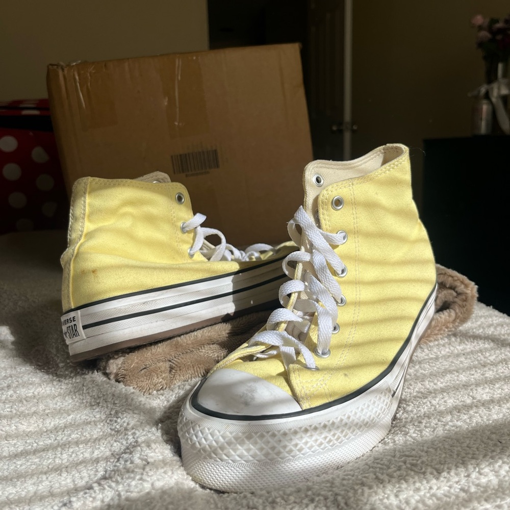 Yellow High-Top Converse